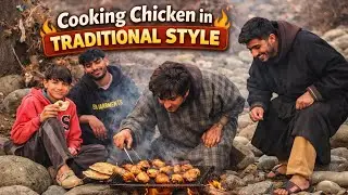 Kashmiri Village Style Chicken Cooking 🔥/Traditional Kashmiri Chicken Cooked on Firewood
