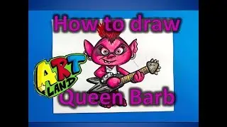 How to draw Queen Barb from Trolls World Tour