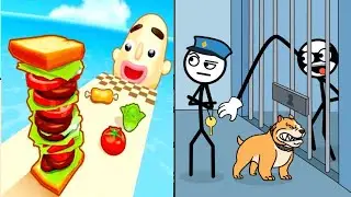 Sandwich runner vs Puzzle vs Thief Puzzle - Satisfying  Gameplay