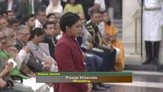 President Kovind confers Arjuna Award, 2019 upon Pooja Dhanda