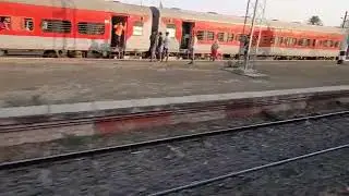 Train arriving Gonda jn.