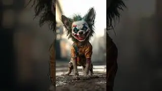 Joker &  Dog hybrid fusion ai generated #creative #ai #joker #jokes #animals #dog #bigbossfinal #ipl