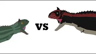 Pivot Green Carnotaurus (Chaos Theory) vs Demon (Dominion) Fight Animation #pivotanimator #dinosaur