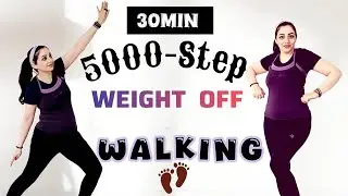 30-MINUTE WALKING WORKOUT | 5000 STEPS👣 | FAT BURN & EASY CARDIO, HIGH RESULTS 🫵👍