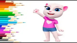 HOW TO DRAW MY TALKING ANGELA? @babycolor2505 #drawing #angela