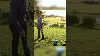 Is it true that a golf ball flies through a tree😳😱
