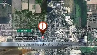 Evansville police seek public help after late-night vandalism spree on Second St