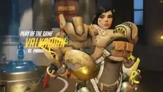 Pharah raining death on a Trobjorn.