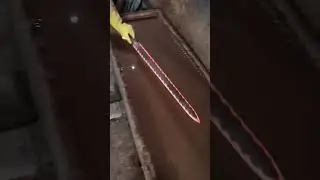 High frequency heating and quenching of long swords