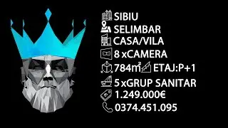 Sibiu || Sibiu - Selimbar I Vila LUX I TEREN 3.245MP I Sauna I Piscina I Garaj I 8 Camere