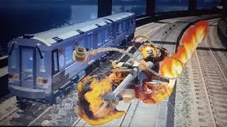 lego marvel superheroes ghost rider races the train