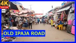 🇳🇬OLD IPAJA RD-4K WALKING TOUR-LAGOS NIGERIA