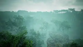 Timelapse view over a beautiful lush green jungle. 4K
