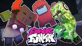 Monster School : FRIDAY NIGHT FUNKIN but Mobs vs Among us & Tricky - Minecraft Animation