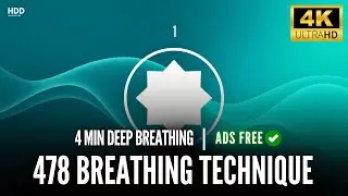 4-7-8 Breathing Before Sleep to Deep Relaxation | 4 Minutes | Technique With Counter Timer