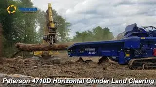 Peterson 4710D Horizontal Grinder Land Clearing in Ohio