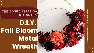 D.I.Y. Fall Floral Metal Hoop Wreath