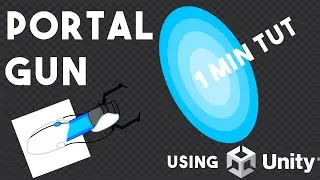 MAKING A PORTAL GUN in UNDER 1 MINUTE! Unity 2D Tutorial