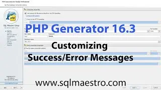 PHP Generator 16.3 new features. Part 3. Customizing Success/Error Messages
