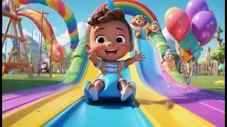 Baby Jay Slides Down Fast | Exciting Playground Song for Kids | Action Rhyme