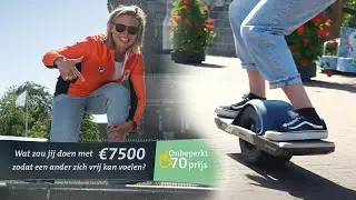 Paralympisch snowboardster rijdt Onewheel in Den Haag