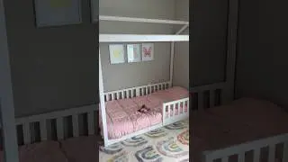 The most adorable bed for a little girl! #kidsbed #shortsvideo #fairycore #girlmom #kidsroom