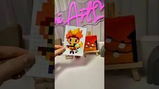 Mini Pixel Art z Brawl Stars Amber #shorts #art #brawlstars #korniart #diy