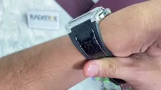 Aigner Pesaro Blue Dial Black Leather, Case Silver