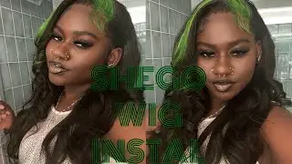 Green Skunk Stripe Wig 💚| ISEE Hair *unsponsored*