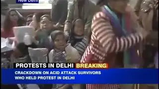 Delhi  Police crackdown on acid attack survivors protesting at Jantar Mantar 2