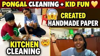 Made Handmade paper 😱 | House cleaning| Home decor| Pongal cleaning | Daily vlogs| Tamil vlogs