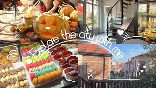 Cozy vlog | Exploring the city, Korean corndog and rappoki, pumpkin carving