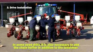 Mounting of depositor on the seed drill - Elixir Zorka mineral fertilizer