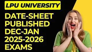 Datesheet published lpu university punjab 