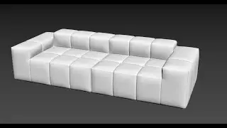 Sofa modelling in 3ds Max. Cloth/Symmetry Modifiers. Part 2