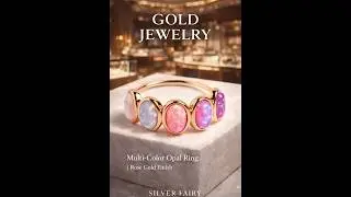 Luxury Multi-Color Opal Gold Ring ✨ | Rose Gold Finish | Silver Fairy Jewelry | #opalring