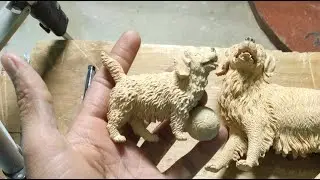 This Golden Retriever Puppy Comes Alive in Wood 🐾 | LIVE Carving