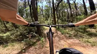 Igor jumps line at Silvan MTB trails
