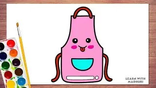 How to Draw Apron 🧵 | Easy Kitchen Apron Drawing for Kids