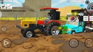Drive Car and Unloading Stone From Dumper Truck in Game #scorpio #thar #bolero #car #4x4 #gaming_23