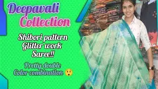 stunning glitter work saree✨@low price || #shiboriprintsarees #kumbakonam#deepavalicollection