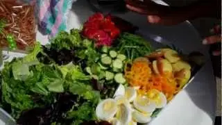 BarbaraQue's 81st Grill on Day 81 D81 Lunch for My Dr. Grilled Salmon Nicoise Salad.MP4