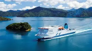 Ferry Night Trip Wellington To Picton New Zealand 4K Video
