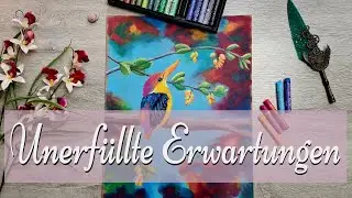 Unerfüllte Erwartungen und Akzeptanz ✨ #oilpastel  Vogel in Ölpastellen