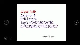 Radius ratio and packing efficiency
