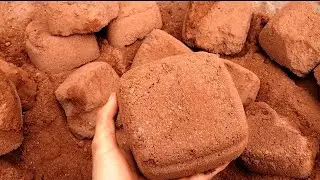 ASMR: SPECIALLY FOR@HINAARMY SUPER SOFT RED♥️ DIRT SAND😍 WATER 💦 FLOOR POOL CRUMBING DIPPING 😍
