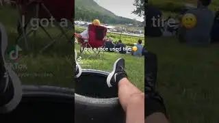 I got a race used tire! 🏎🛞 #racing