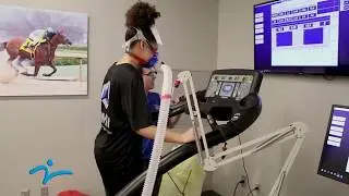 VO2max demonstration with Riley at UK SMRI with AWHI - Active Women's Health Initiiative
