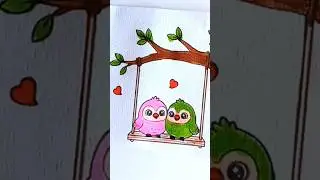 #drawing #art #cute #doodle #coloring #painting #watercolor #satisfying #sketch #birds