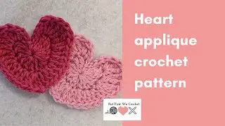 Crochet heart applique free tutorial